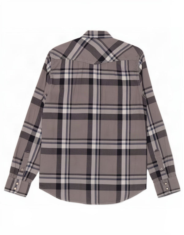 American Eagle Outfitters Mens Vintage Fit Shirt Small Grey Check Cotton