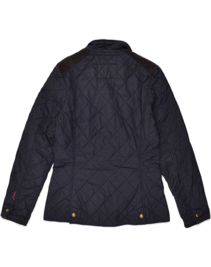 JOULES Womens Quilted Jacket UK 10 Small  Navy Blue Polyamide | Vintage Joules | Thrift | Second-Hand Joules | Used Clothing | Messina Hembry 