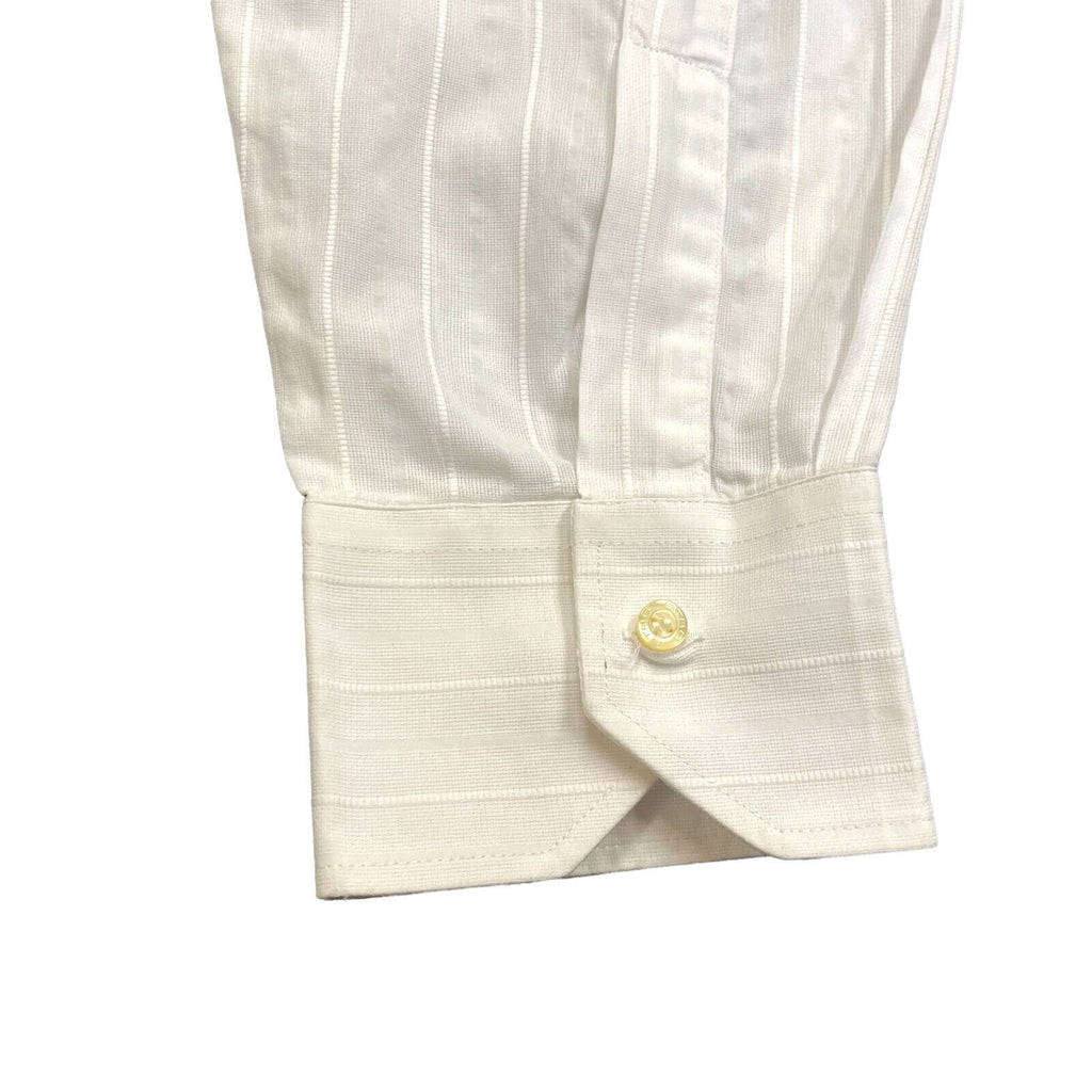 Etro Spread Collar Pin Stripe Button Up Shirt | Vintage High End Designer White | Vintage Messina Hembry | Thrift | Second-Hand Messina Hembry | Used Clothing | Messina Hembry 