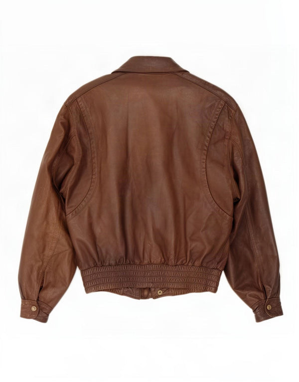 Vintage Mens Leather Jacket UK 38 Medium Brown