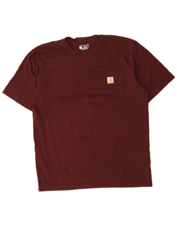 Carhartt Mens Tall Loose Fit T-Shirt Top Large Brown Cotton