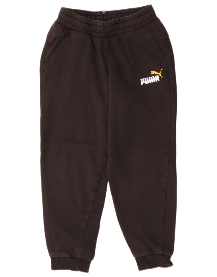 Puma Boys Tracksuit Trousers Joggers 11-12 Years  Black Cotton