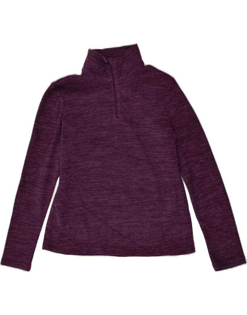 MOUNTAIN WAREHOUSE Womens Zip Neck Fleece Jumper UK 12 Medium Purple | Vintage Mountain Warehouse | Thrift | Second-Hand Mountain Warehouse | Used Clothing | Messina Hembry 