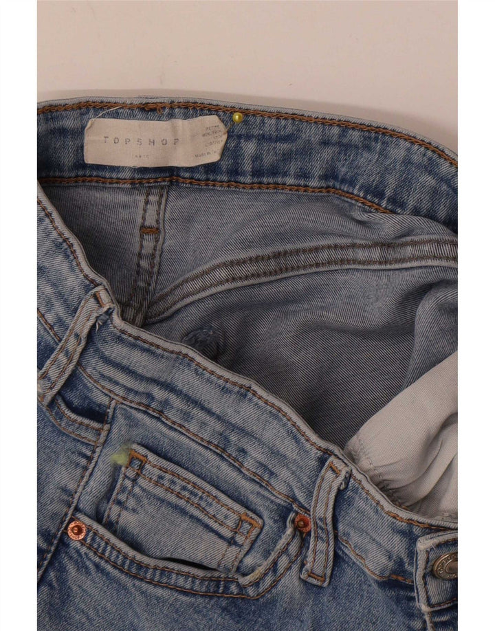 Topshop Womens Distressed Skinny Jeans W24 L25 Blue