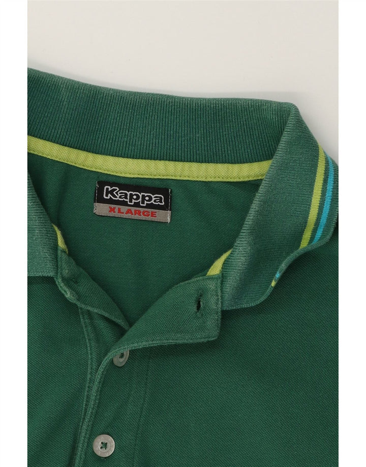 KAPPA Mens Polo Shirt XL Green Cotton Vintage Kappa and Second-Hand Kappa from Messina Hembry 