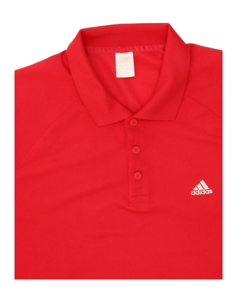 ADIDAS Mens Polo Shirt Medium Red Vintage Adidas and Second-Hand Adidas from Messina Hembry 