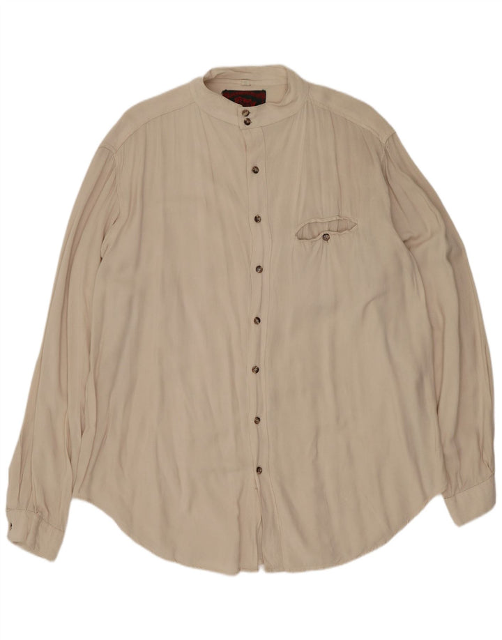 C&A Mens Shirt Size 43/44 XL Beige Viscose