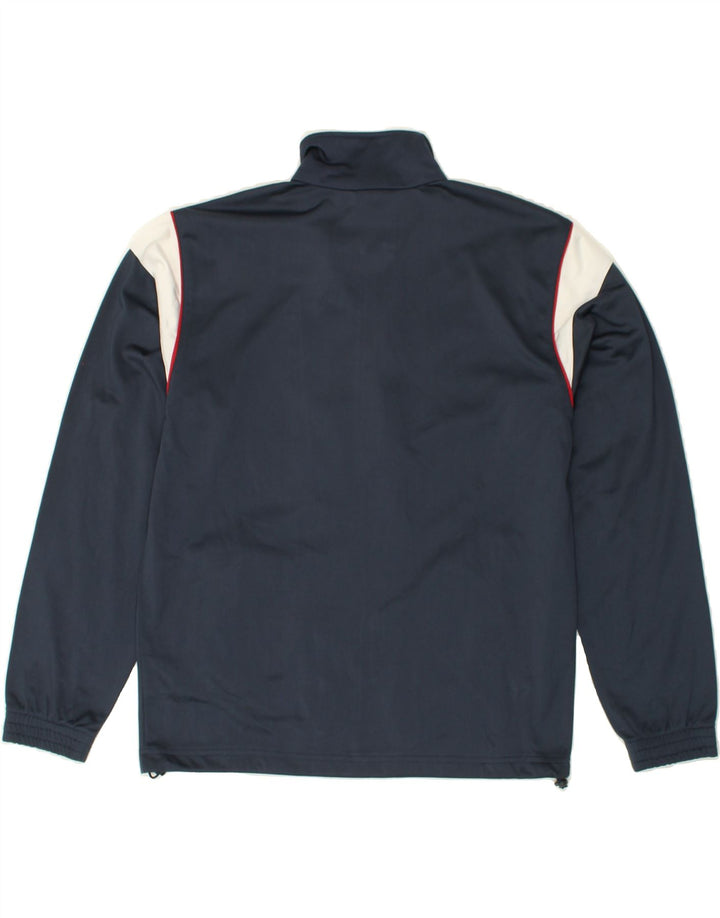 DIADORA Mens Tracksuit Top Jacket IT 44 XS Navy Blue Colourblock Polyester | Vintage Diadora | Thrift | Second-Hand Diadora | Used Clothing | Messina Hembry 