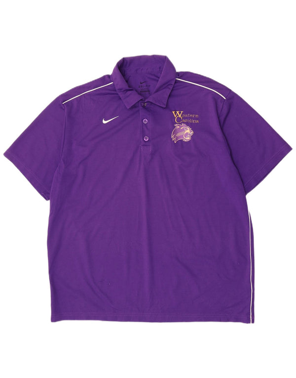 Nike Mens Short Sleeve Graphic Polo Shirt XL Purple Polyester