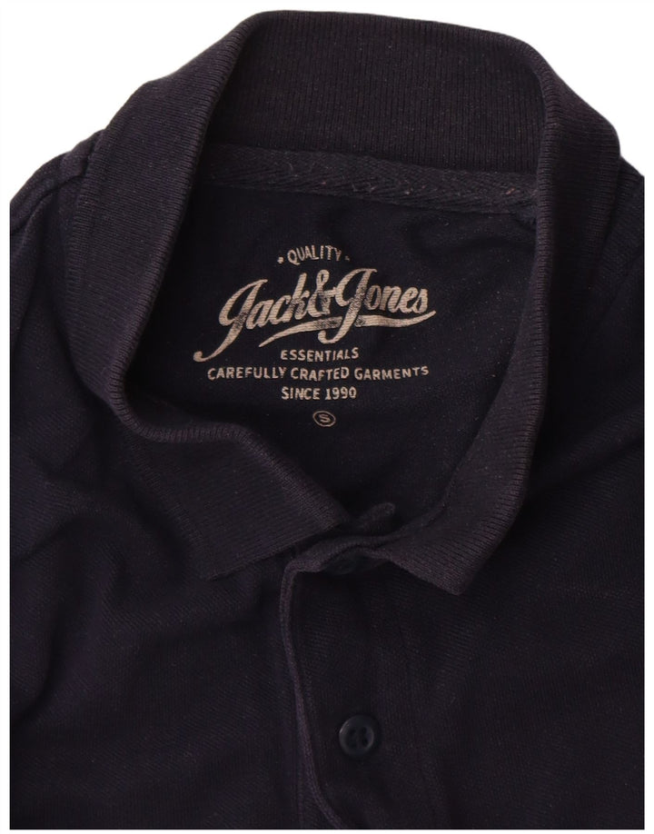 Jack & Jones Mens Polo Shirt Small Navy Blue Cotton