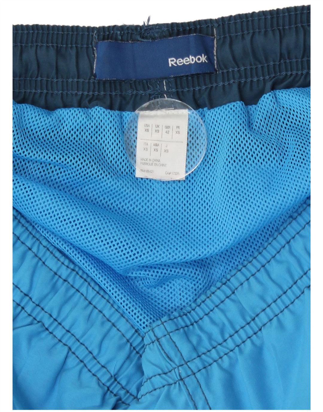 Reebok Mens Graphic Sport Shorts XS Blue Colourblock