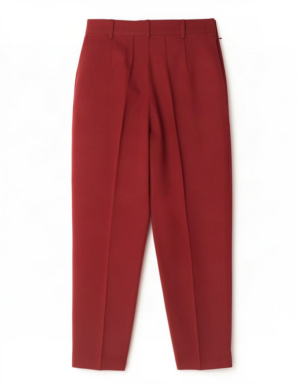 Belmar Womens High Waist Casual Trousers IT 46 Large W28 L27 Burgundy