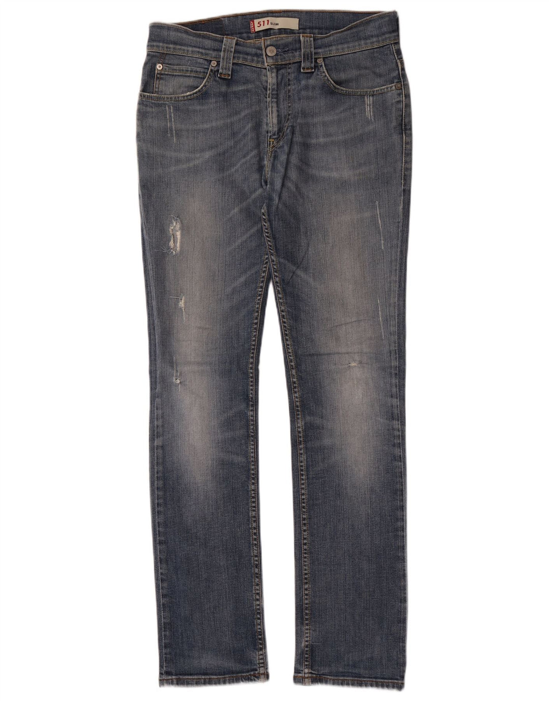 Levi's Mens 511 Distressed Slim Jeans W33 L34 Blue