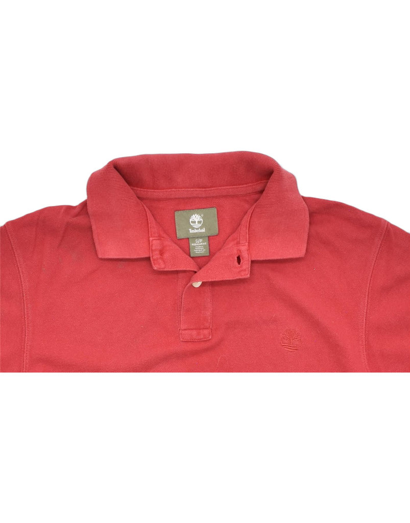 TIMBERLAND Mens Polo Shirt Small Red Cotton | Vintage | Thrift | Second-Hand | Used Clothing | Messina Hembry 