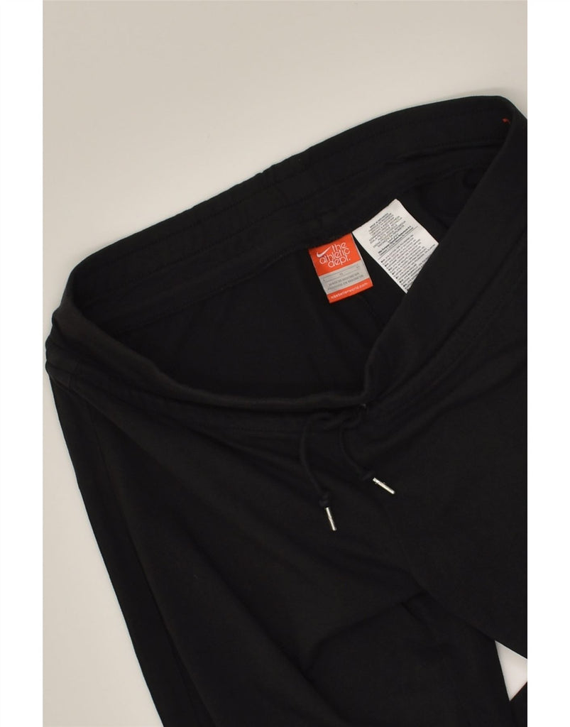 NIKE Womens Tracksuit Trousers UK 16  Large Black Cotton | Vintage Nike | Thrift | Second-Hand Nike | Used Clothing | Messina Hembry 
