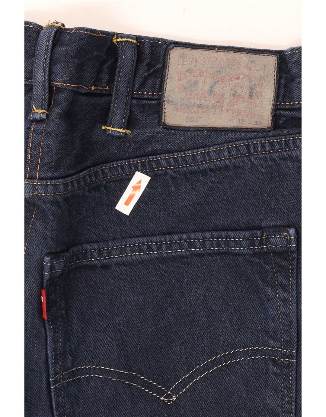Levi's Mens 501 Straight Jeans W42 L32 Navy Blue