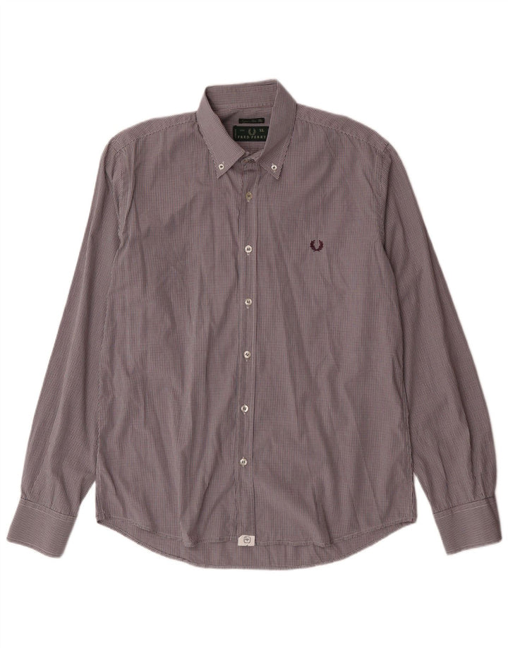 Fred Perry Mens Slim Fit Shirt XL Multicoloured Check Cotton