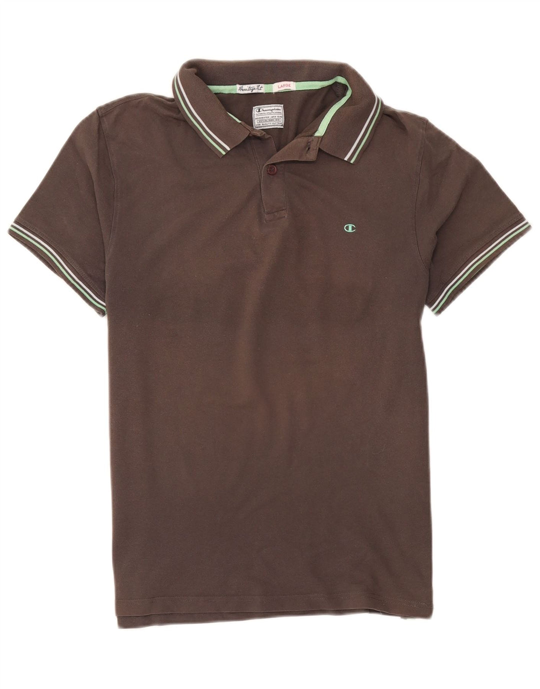 Champion Mens Heritage Fit Polo Shirt Large Grey