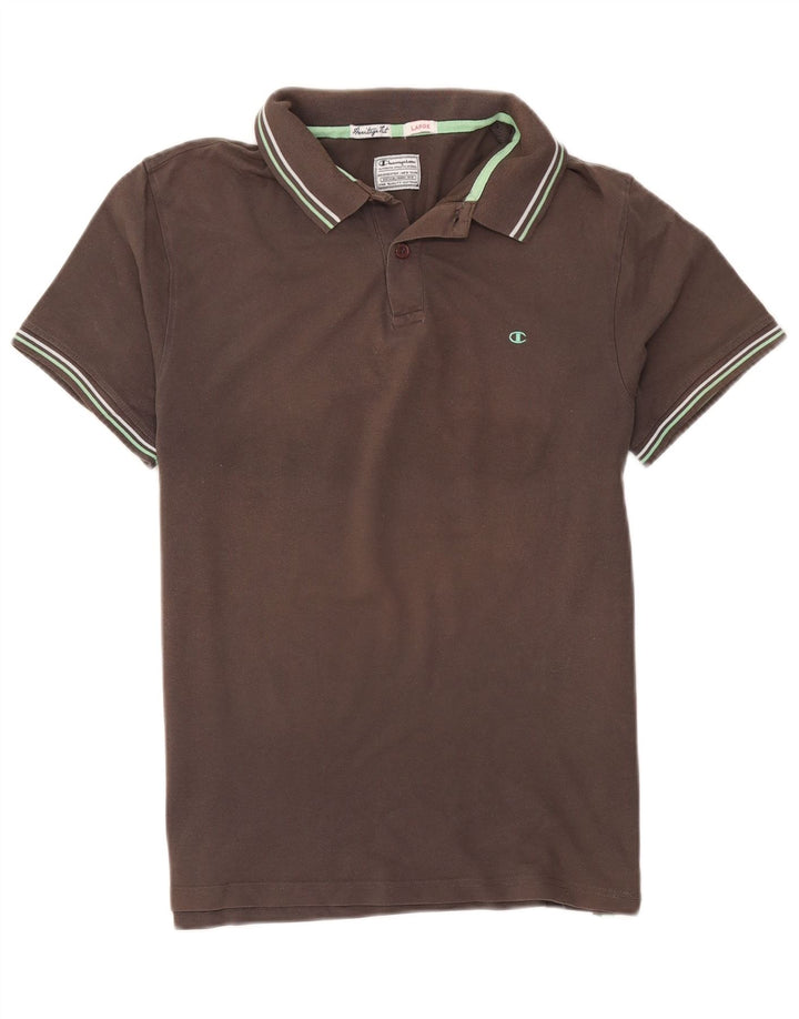 Champion Mens Heritage Fit Polo Shirt Large Grey