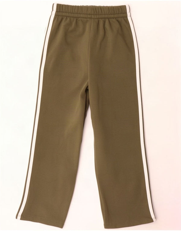 Adidas Womens Tracksuit Trousers UK 12/14 Medium Khaki Cotton