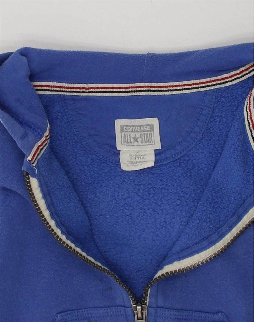 CONVERSE Boys Zip Hoodie Sweater 2-3 Years Blue Cotton | Vintage Converse | Thrift | Second-Hand Converse | Used Clothing | Messina Hembry 