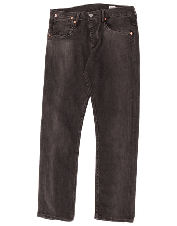 Levi's Mens 504 Straight Jeans W32 L34 Grey Cotton