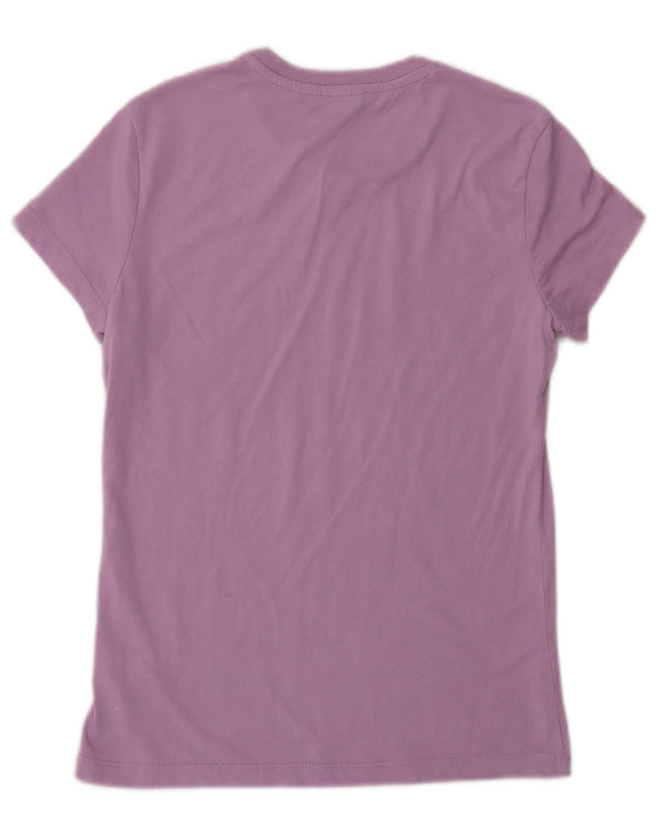 Trussardi Womens Graphic T-Shirt Top UK 12 Medium Purple Polyester