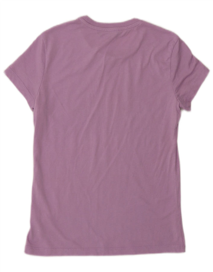 Trussardi Womens Graphic T-Shirt Top UK 12 Medium Purple Polyester