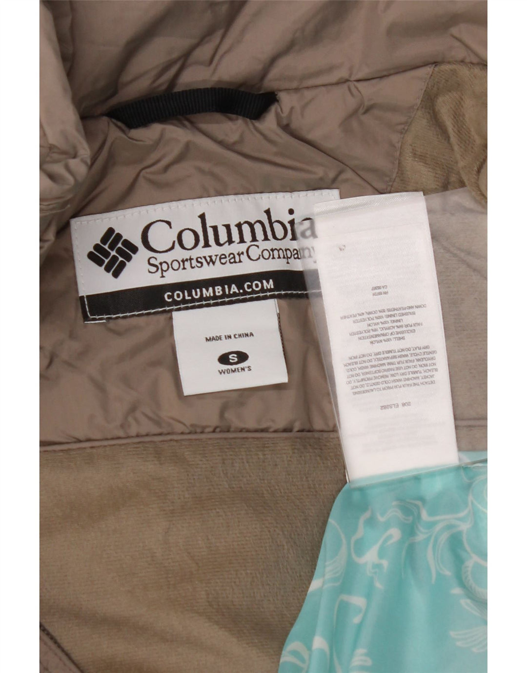 COLUMBIA Womens Oversized Hooded Padded Jacket UK 10 Small Grey Nylon