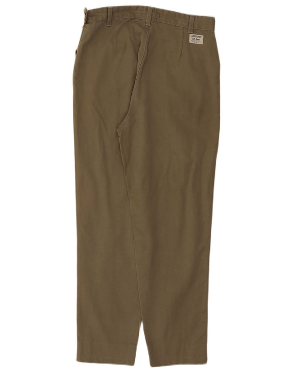 Lee Womens Tapered Cropped Trousers W29 L25 Khaki Cotton