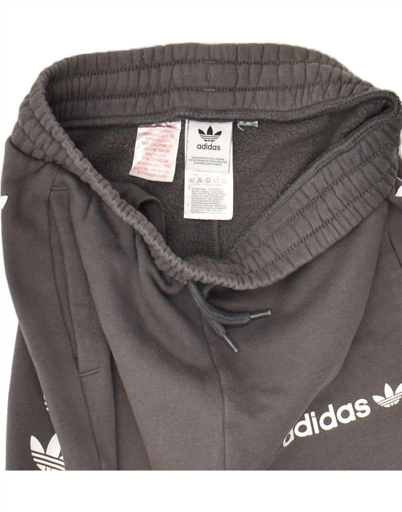 ADIDAS Boys Tracksuit Trousers Joggers 7-8 Years Grey Cotton | Vintage Adidas | Thrift | Second-Hand Adidas | Used Clothing | Messina Hembry 