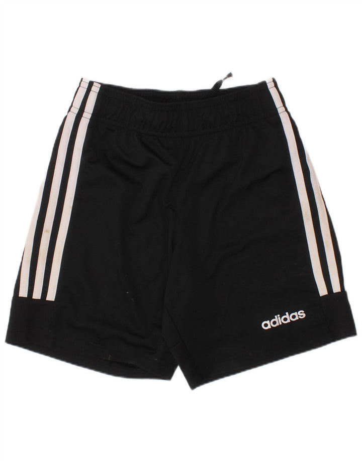 ADIDAS Boys Climalite Sport Shorts 7-8 Years  Black Polyester