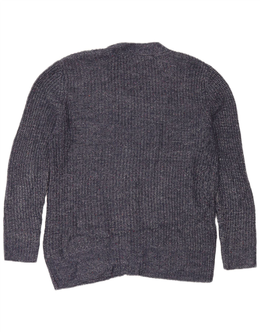 Marks & Spencer Womens Cardigan Sweater UK 14 Medium Navy Blue Flecked