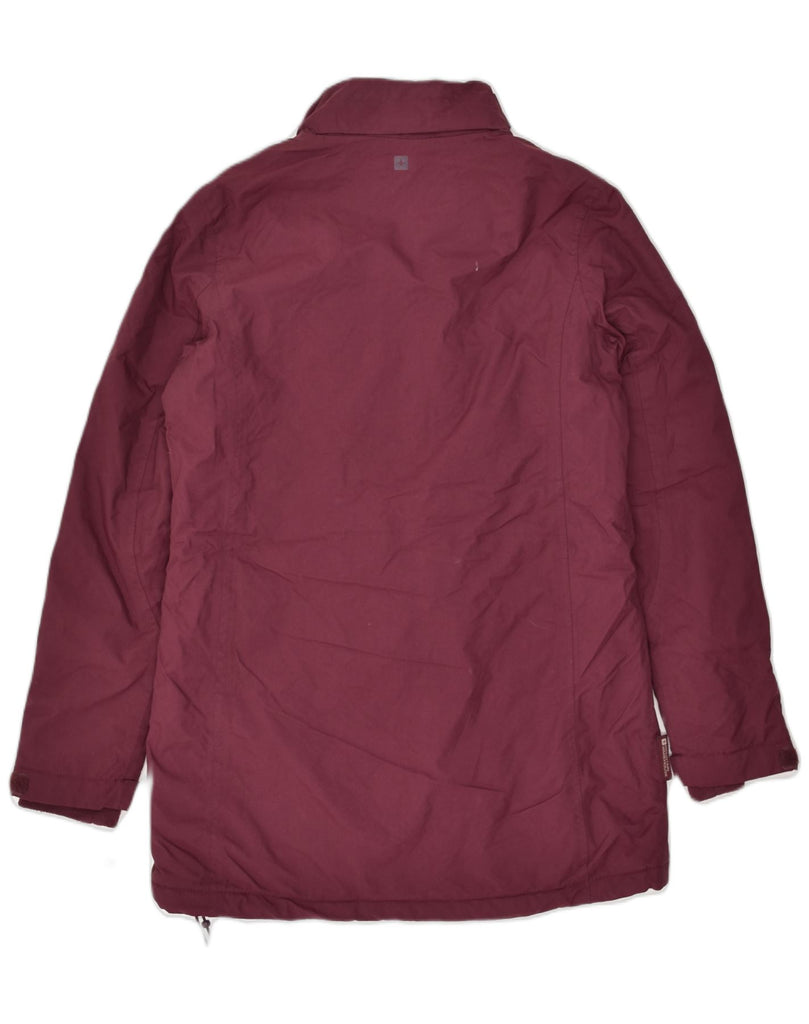 MOUNTAIN WAREHOUSE Womens Windbreaker Coat UK 8 Small Burgundy Polyester | Vintage Mountain Warehouse | Thrift | Second-Hand Mountain Warehouse | Used Clothing | Messina Hembry 