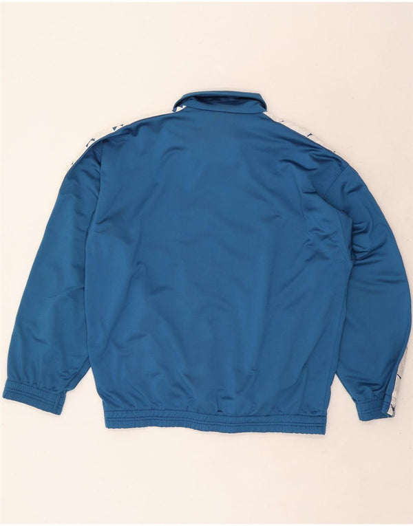 Diadora Mens Graphic Tracksuit Top Jacket UK 40 Large Blue Colourblock