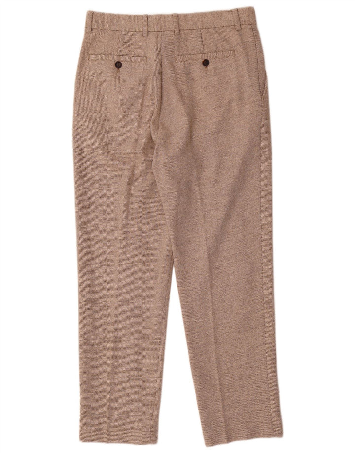 Zara Womens Straight Suit Trousers Small W28 L29 Beige