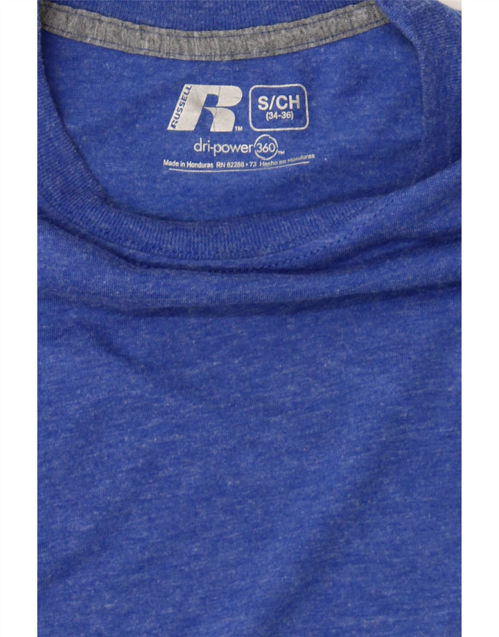 RUSSELL ATHLETIC Mens T-Shirt Top UK 34/36 Small Blue Polyester Vintage Russell Athletic and Second-Hand Russell Athletic from Messina Hembry 