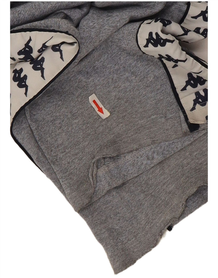Kappa Mens Graphic Tracksuit Trousers Large Grey Colourblock Cotton