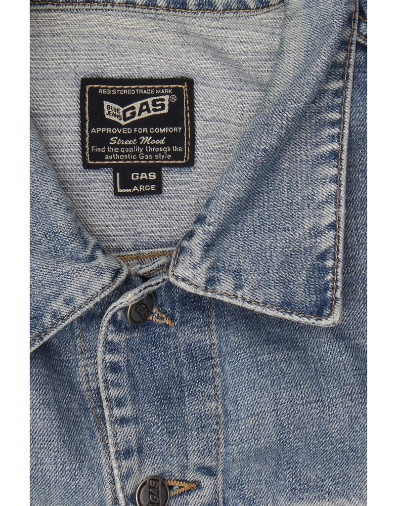 GAS Womens Denim Jacket UK 16  Large Blue Cotton Vintage Gas and Second-Hand Gas from Messina Hembry 