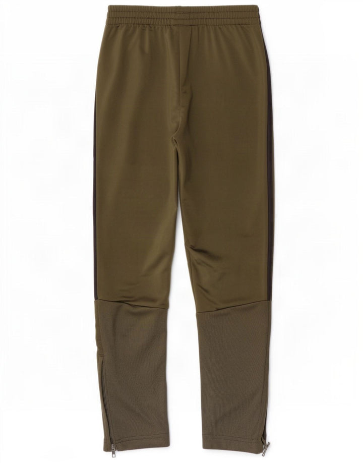 Adidas Boys Tracksuit Trousers 11-12 Years Khaki Polyester