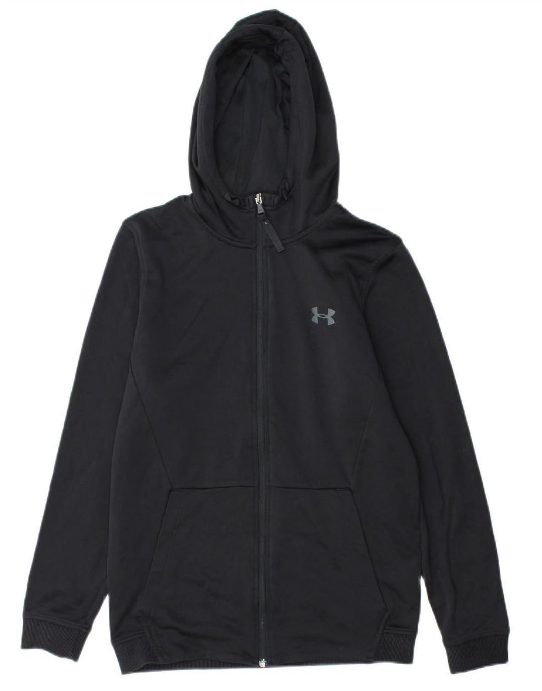 UNDER ARMOUR Mens Cold Gear Graphic Zip Hoodie Sweater Small Black