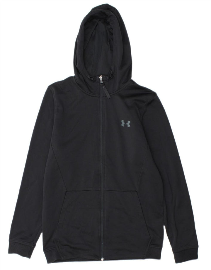 UNDER ARMOUR Mens Cold Gear Graphic Zip Hoodie Sweater Small Black