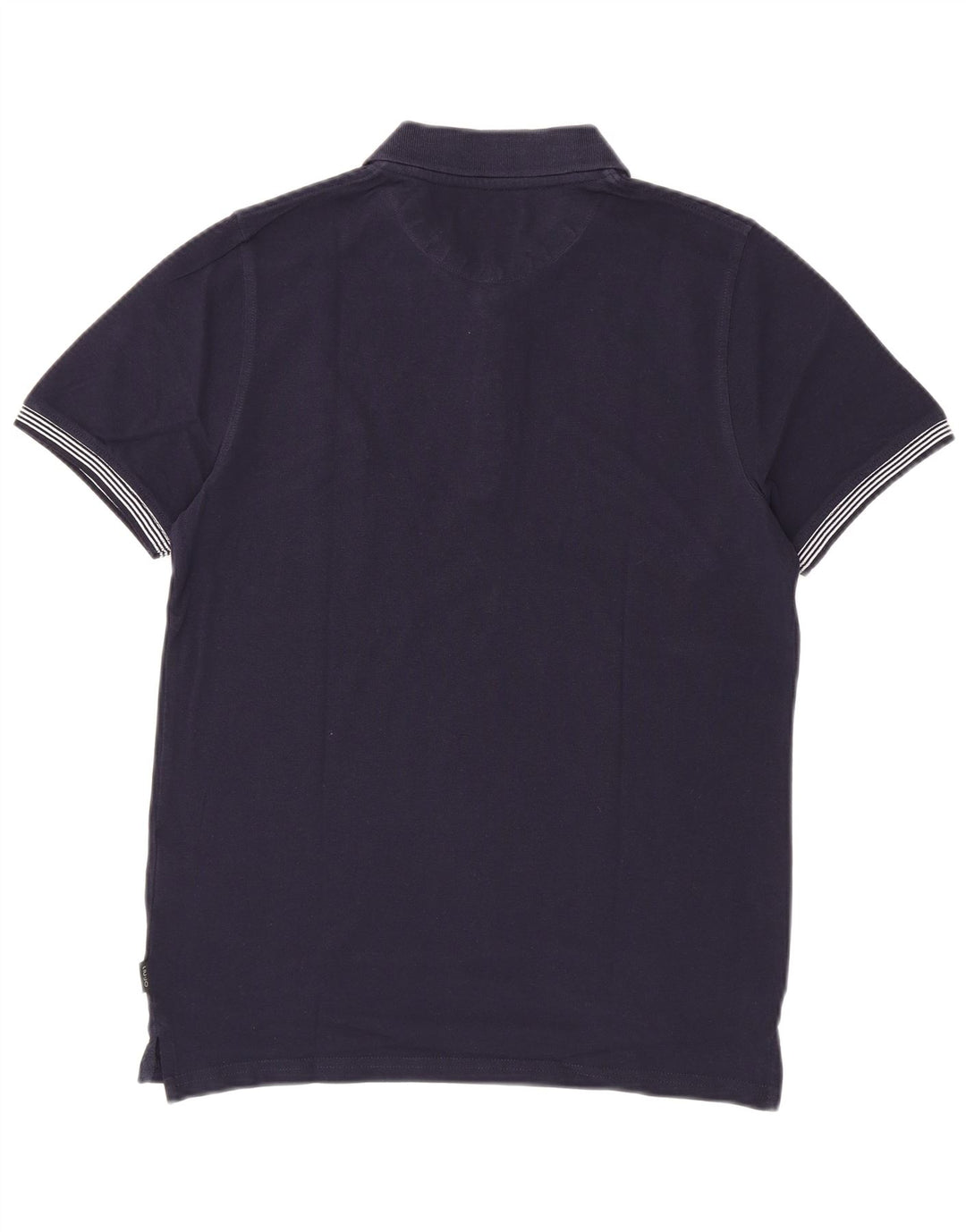 LIU JO Mens Polo Shirt Medium Navy Blue Cotton