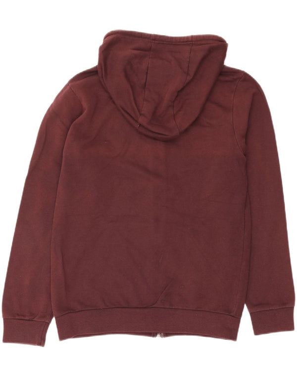Volcom Mens Graphic Zip Hoodie Sweater Small Burgundy Cotton