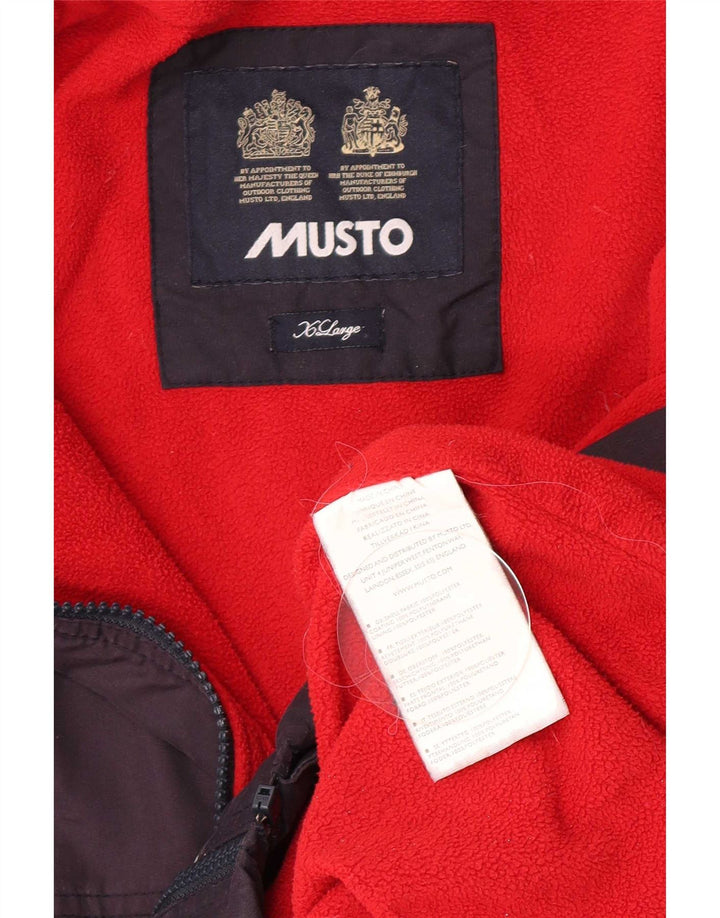 Musto Mens Bomber Jacket UK 42 XL Navy Blue Polyester