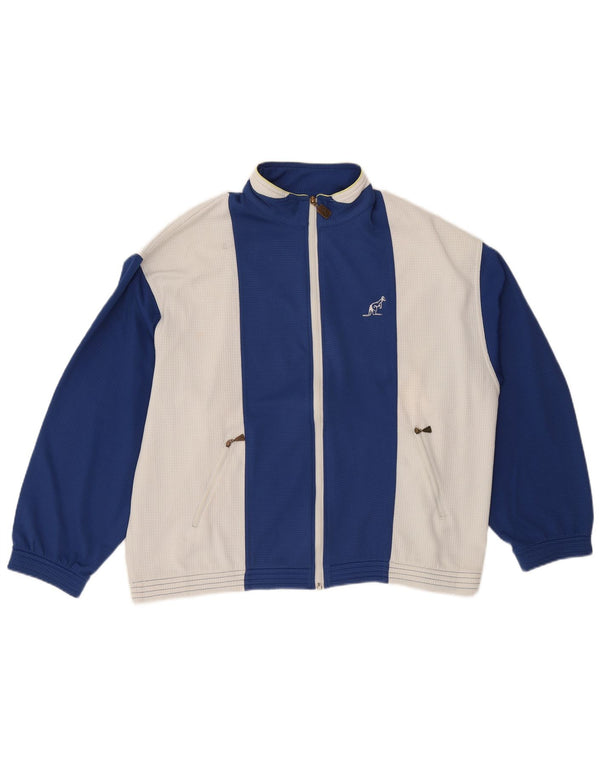 AUSTRALIAN L'ALPINA Mens Tracksuit Top Jacket IT 50 Medium Blue Colourblock