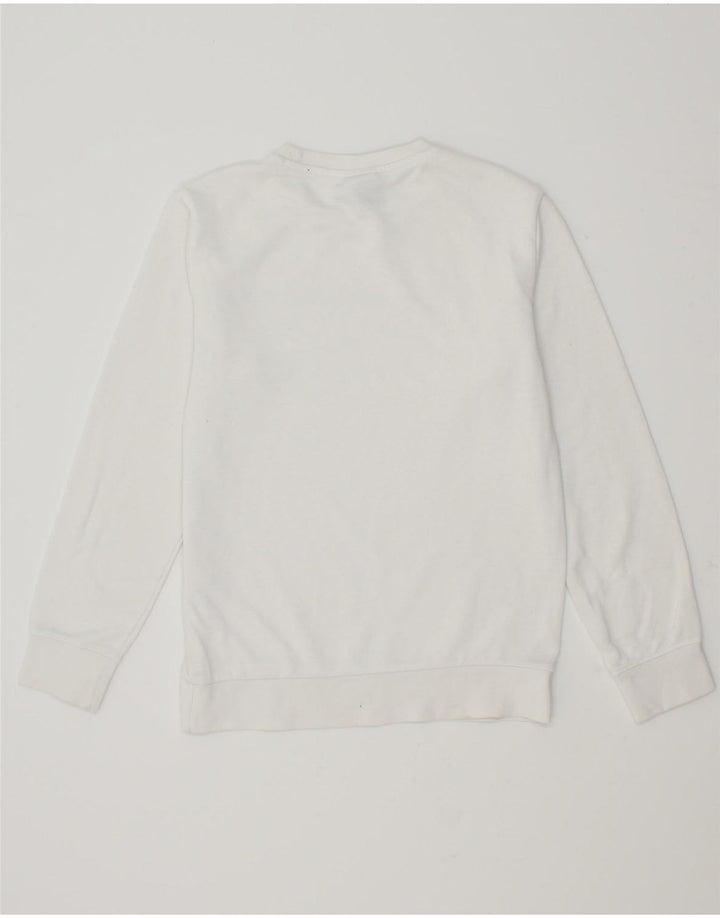 CHAMPION Boys Graphic Sweatshirt Jumper 11-12 Years Large  White Vintage Champion and Second-Hand Champion from Messina Hembry 