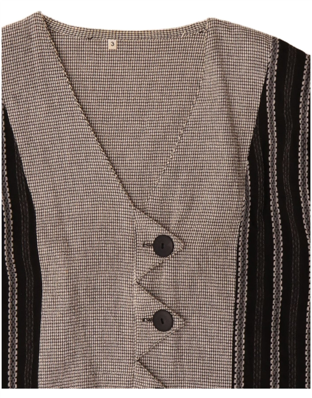 Vintage Womens Oversized Blazer Jacket UK 16 Large Grey Colourblock