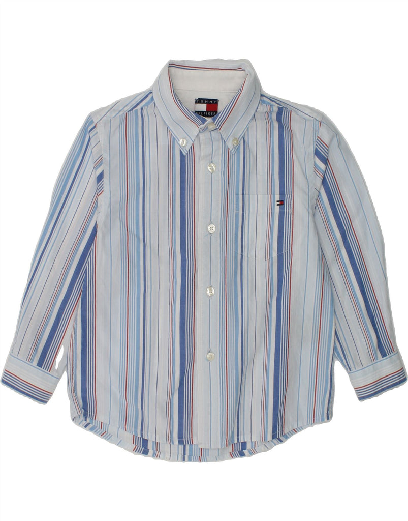 TOMMY HILFIGER Boys Shirt 2-3 Years Blue Striped Cotton | Vintage Tommy Hilfiger | Thrift | Second-Hand Tommy Hilfiger | Used Clothing | Messina Hembry 