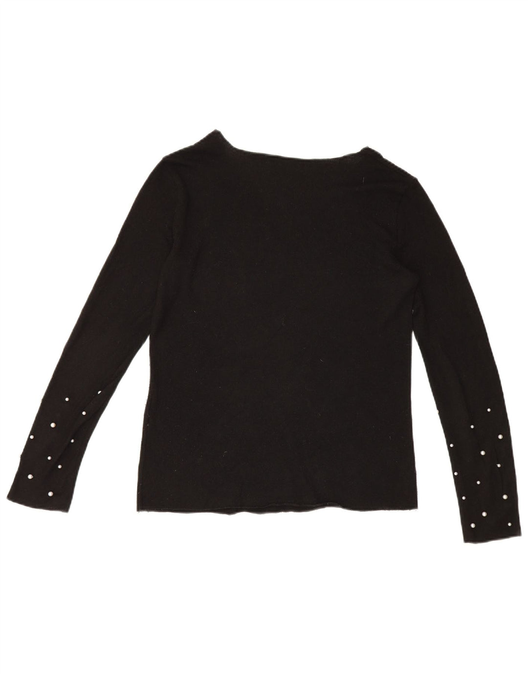 Zara Womens Top Long Sleeve UK 14 Medium Black